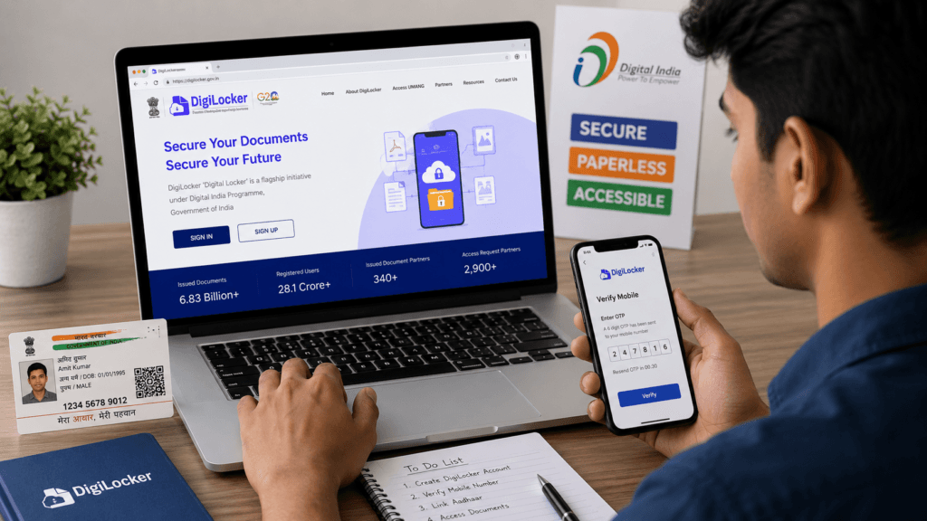 How to create an account on DigiLocker