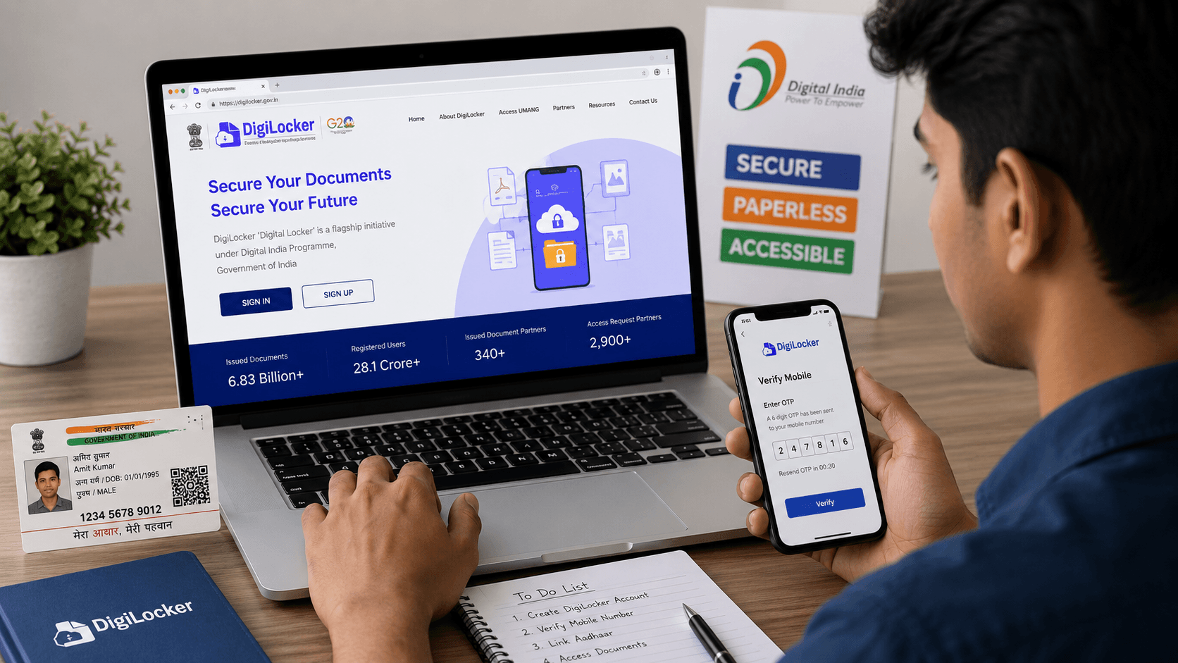 How to create an account on DigiLocker